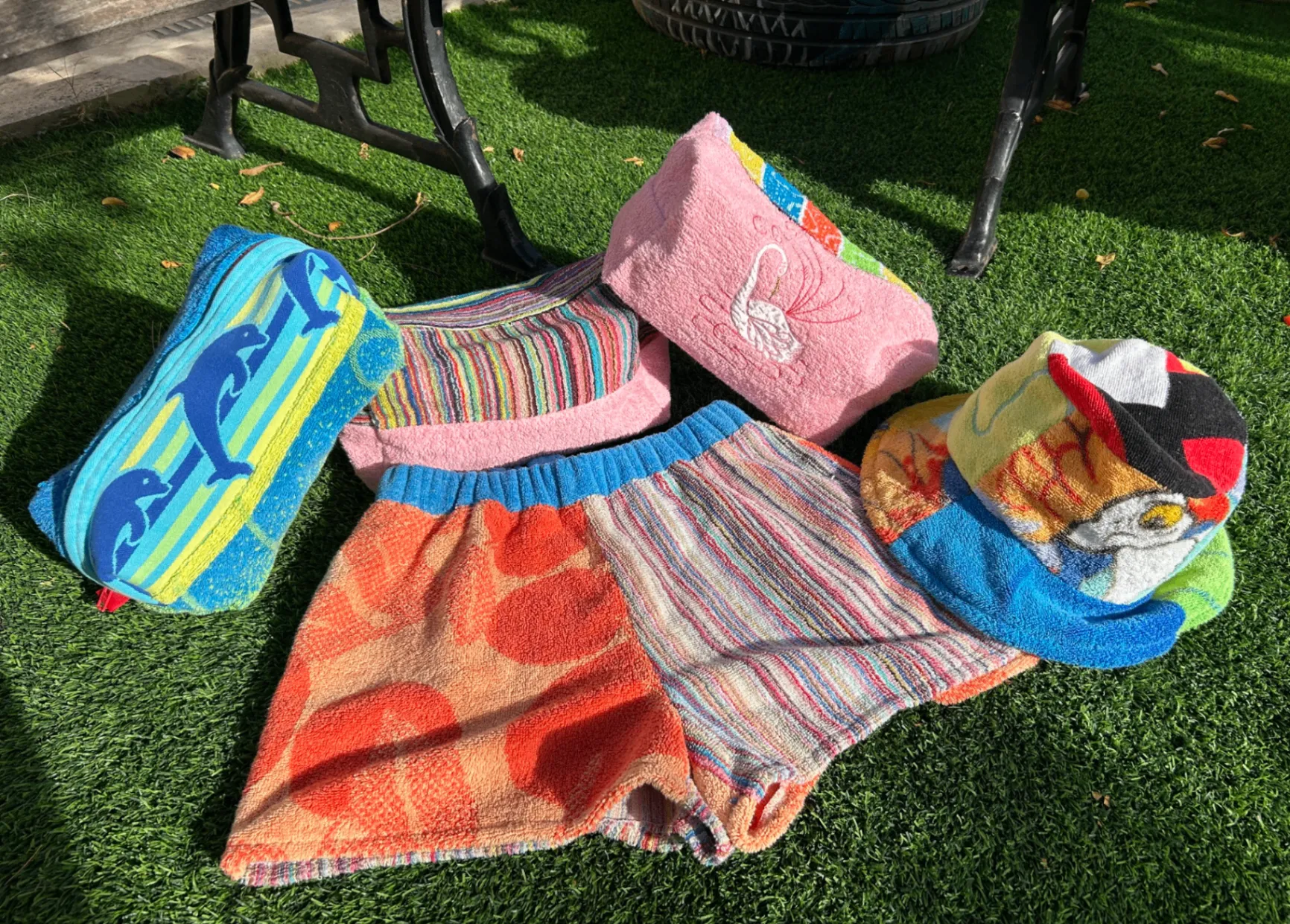 XUGA Bucket Hat, made from a beach towel